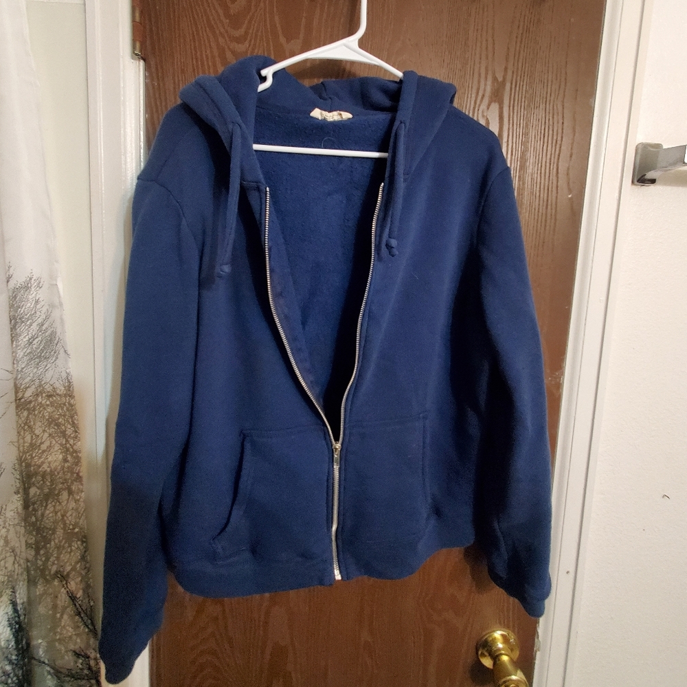78 & Sunny navy blue zip up sweatshirt